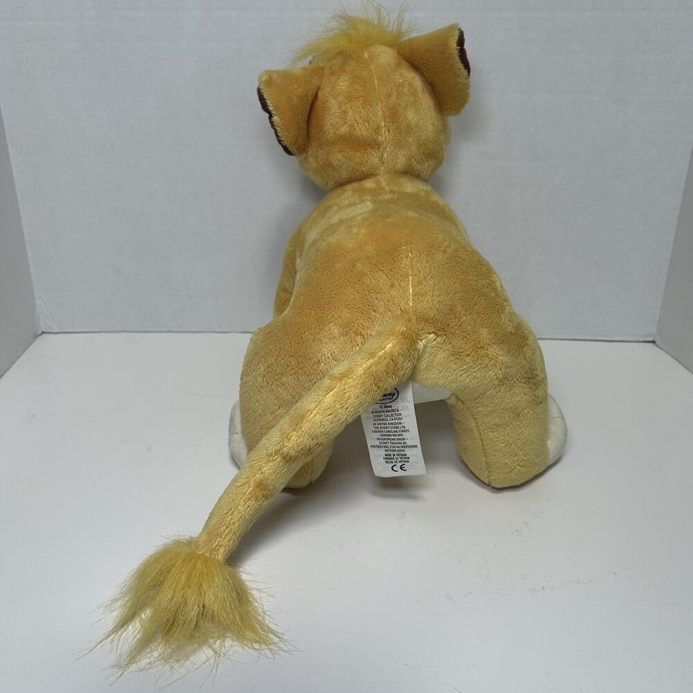 DISNEY STORE THE LION KING SIMBA PLUSH TOY 11”x12” MEDIUM STUFFED ANIMAL - Picture 3 of 7